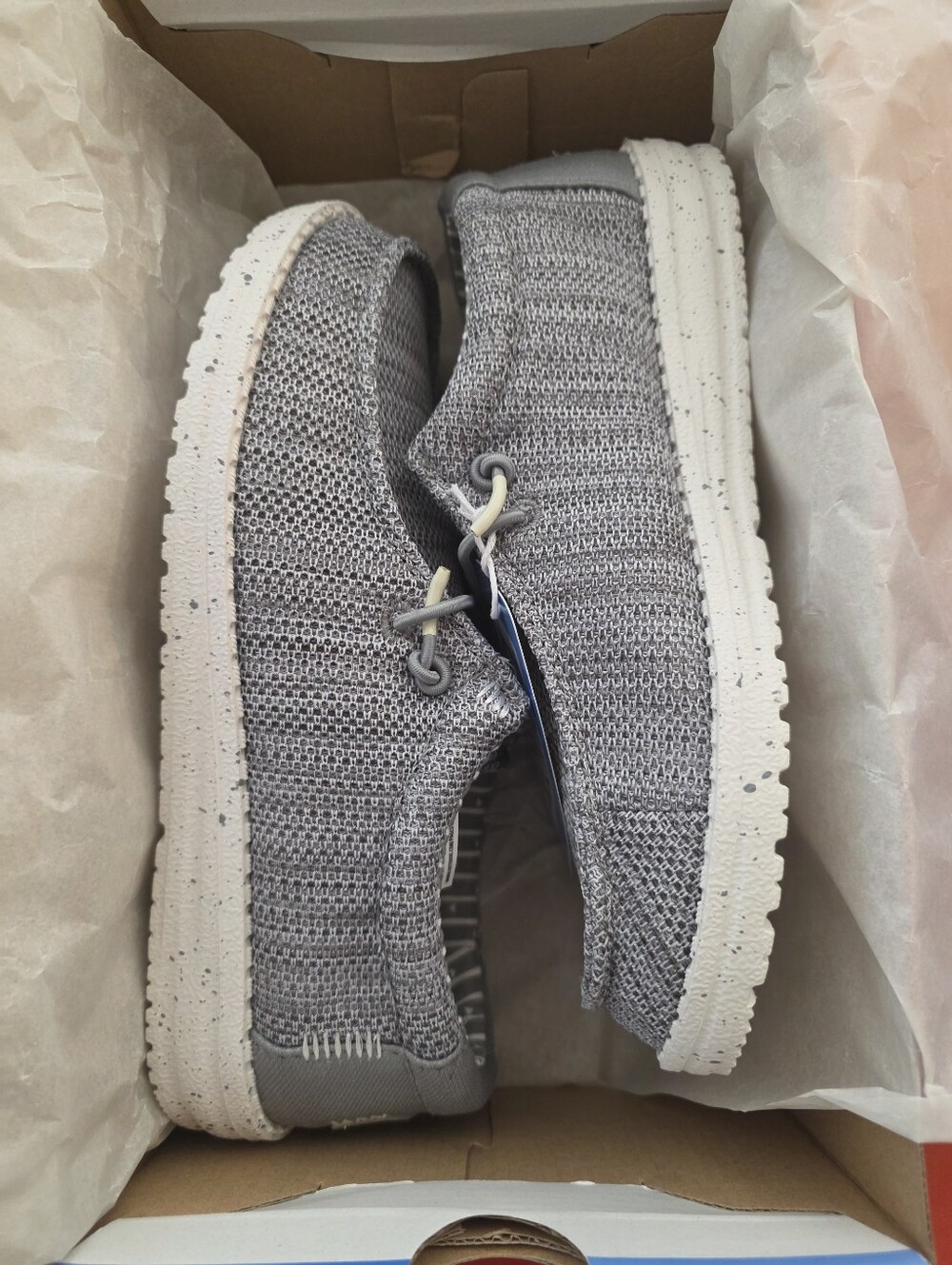 Hey Dude Gray Knit Slip-On Loafers - Picture 2 of 8